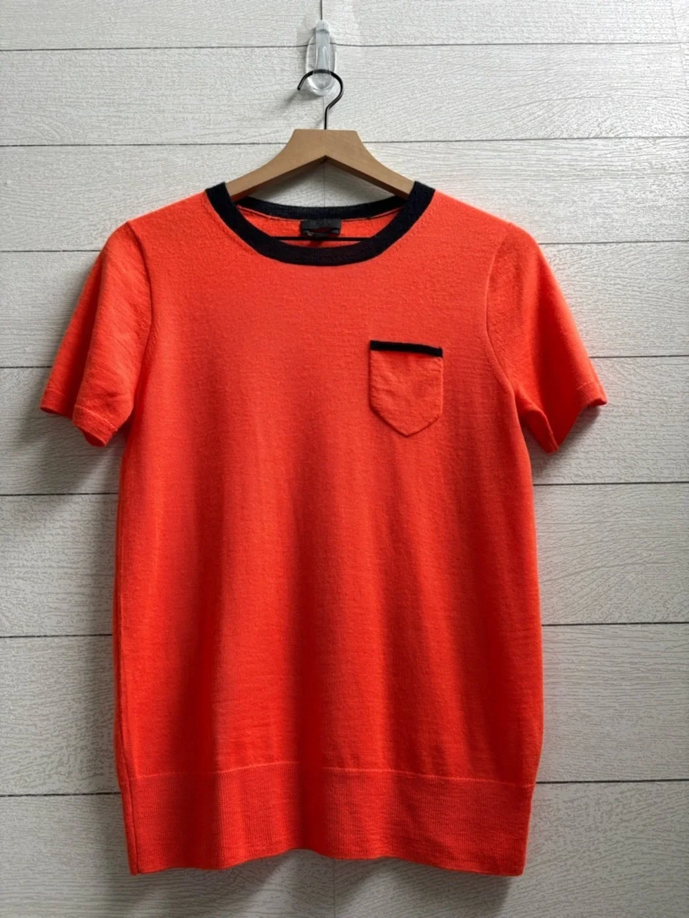 J.Crew Collection Short Sleeve 100% Italian Cashmere Sweater Size M